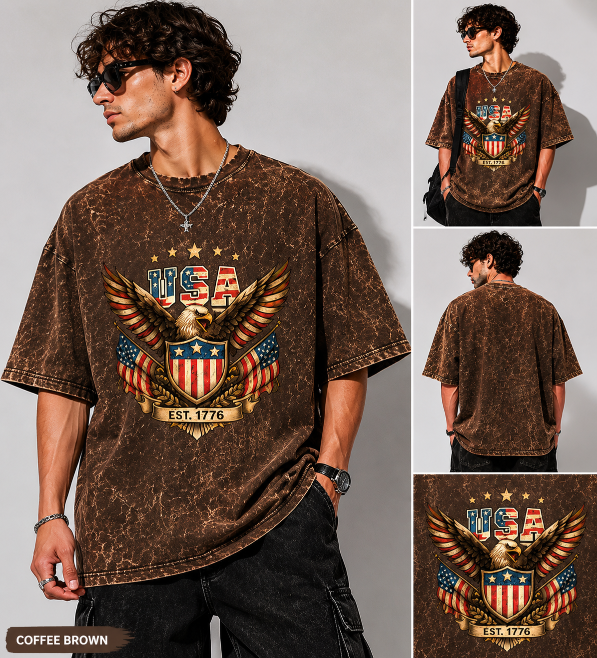 Unisex Acid Washed Oversized Tee